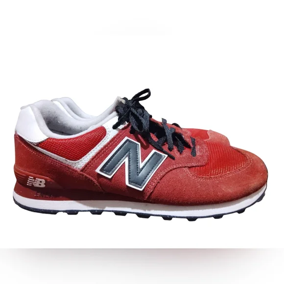 New Balance 574 Classic Red Black White Size 10.5